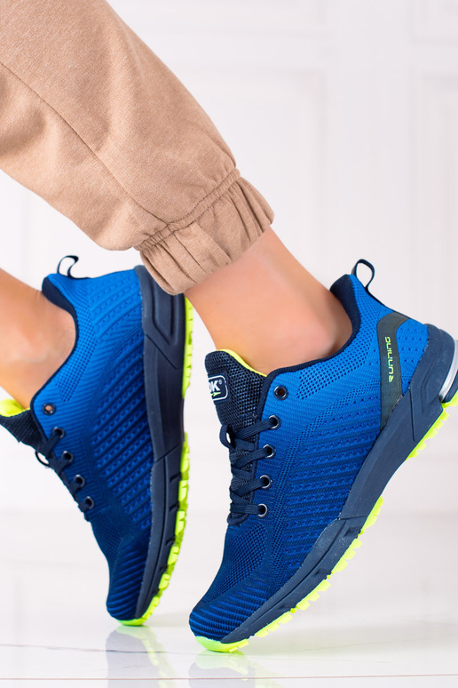 blue sneakers  DK blue sneakers  DK