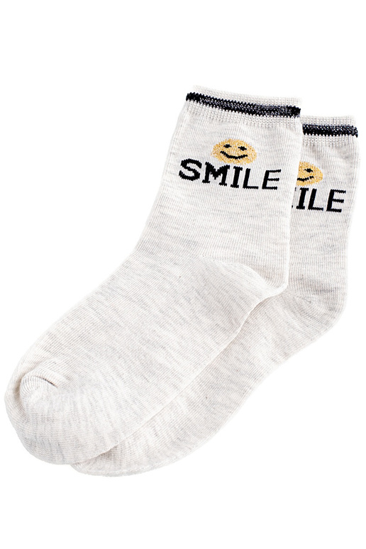 Socks Shelovet light gray Smile Socks Shelovet light gray Smile