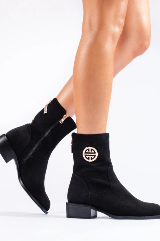 of suede high Inomens boots black