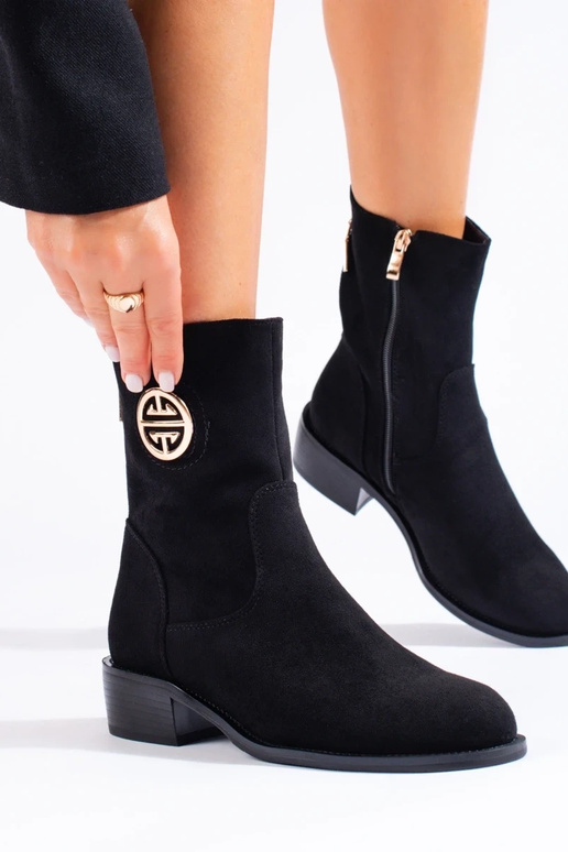 of suede high Inomens boots black