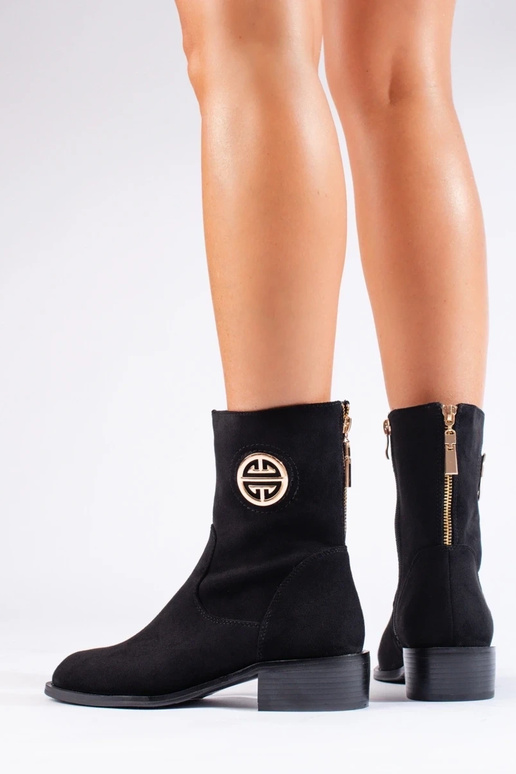 of suede high Inomens boots black