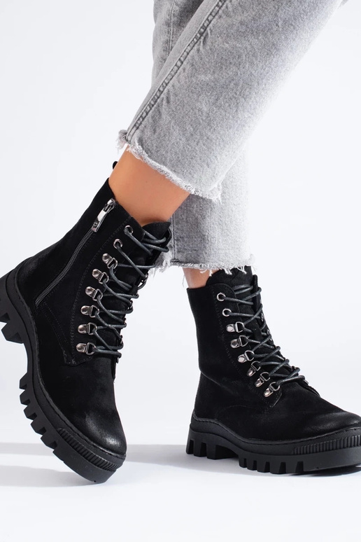black of suede Inomens boots Potocki