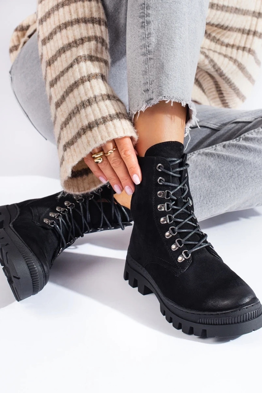 black of suede Inomens boots Potocki