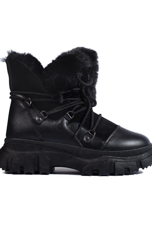 Śniegowce damskie z futerkiem czarne