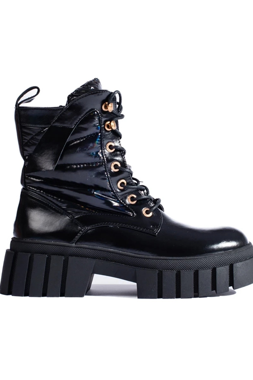 INomens boots on a thick sole black INomens boots on a thick sole black