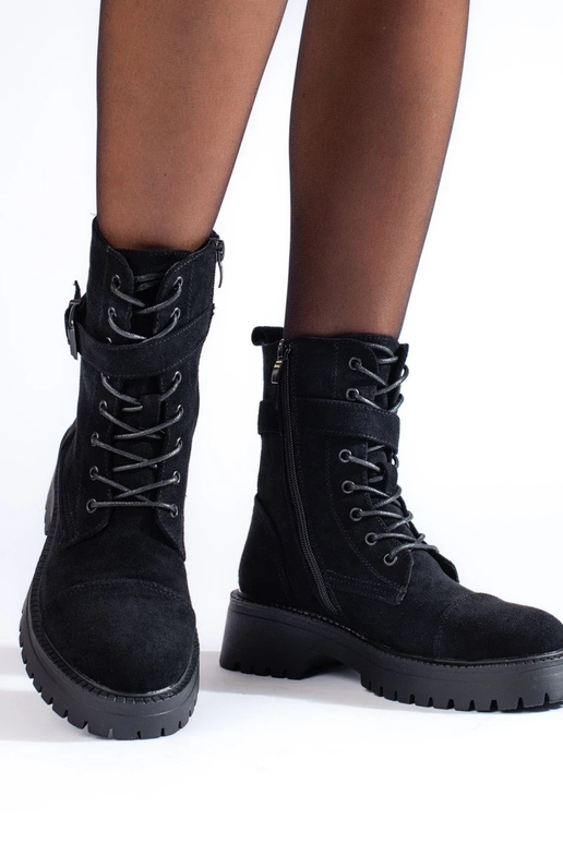 of suede Inomens boots Inith buckles of suede Inomens boots Inith buckles