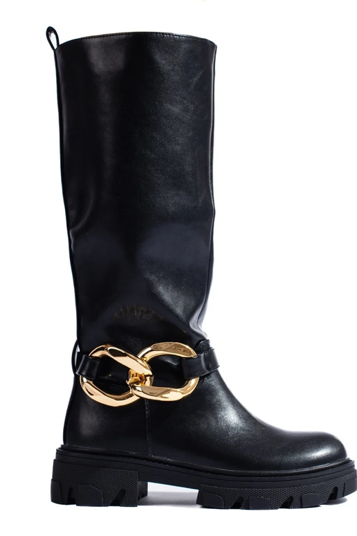 black INomens boots Inith chain from... black INomens boots Inith chain from...