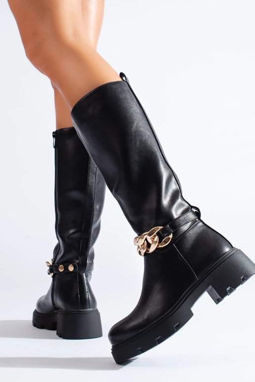 Boots Inith chain from eco leather