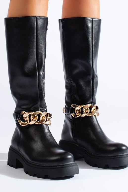 Boots Inith chain from eco leather