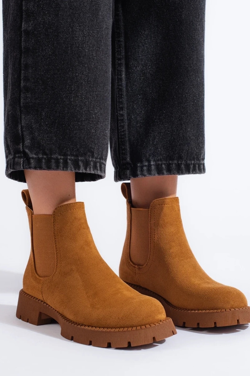 of suede INomens boots flat BroInn color of suede INomens boots flat BroInn color