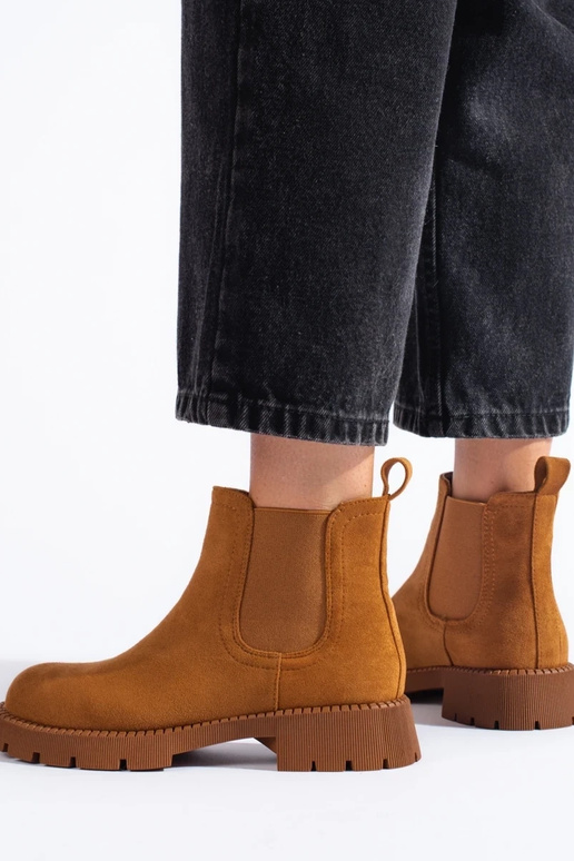 of suede INomens boots flat BroInn color of suede INomens boots flat BroInn color