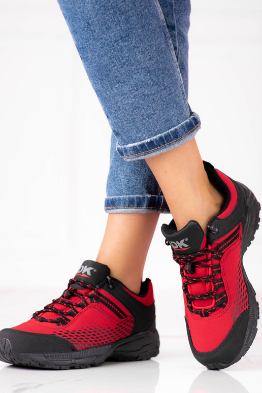 Trekking shoes on a thick sole DK Red Trekking shoes on a thick sole DK Red