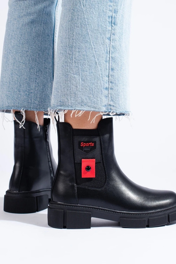 Czarne sztyblety damskie na... 2