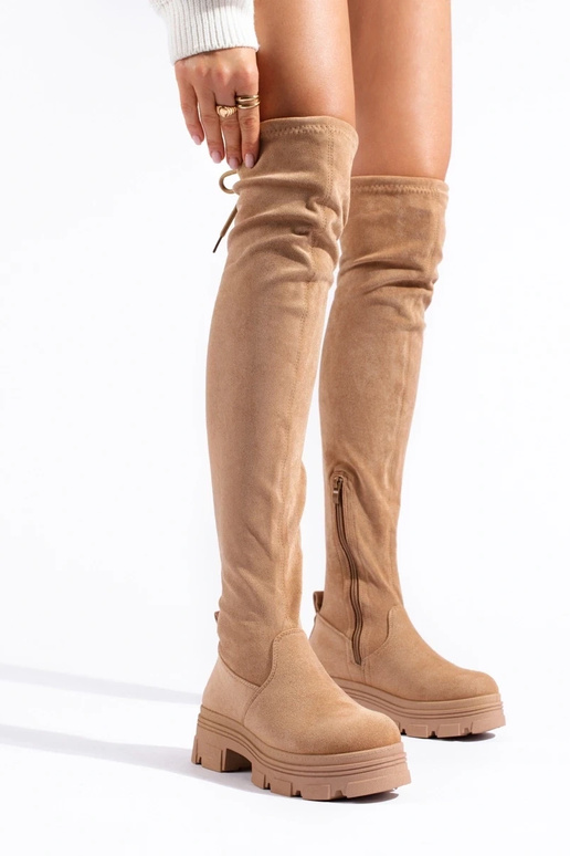 Boots Inith platform beige