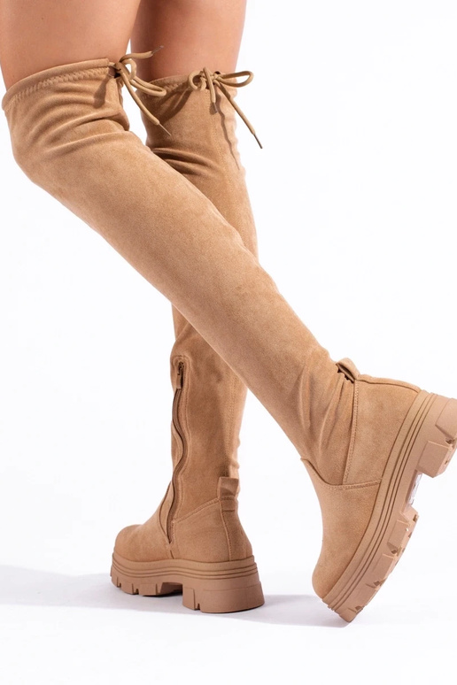 Boots Inith platform beige