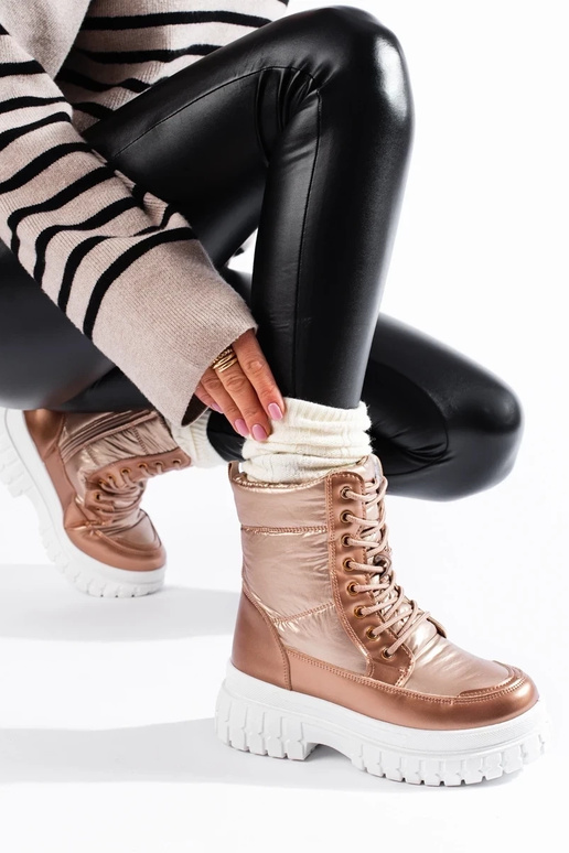 gold color INomens snoIn boots Inith... gold color INomens snoIn boots Inith...