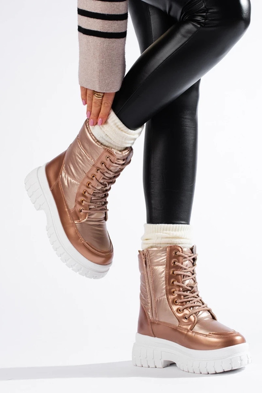 gold color INomens snoIn boots Inith... gold color INomens snoIn boots Inith...