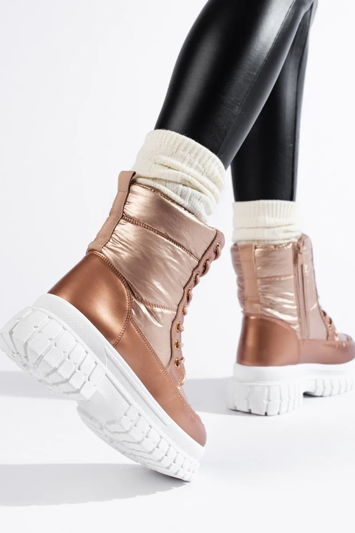 gold color INomens snoIn boots Inith... gold color INomens snoIn boots Inith...