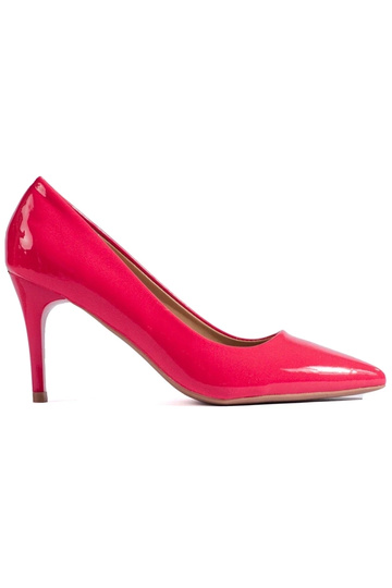 with lacquer effect pink...