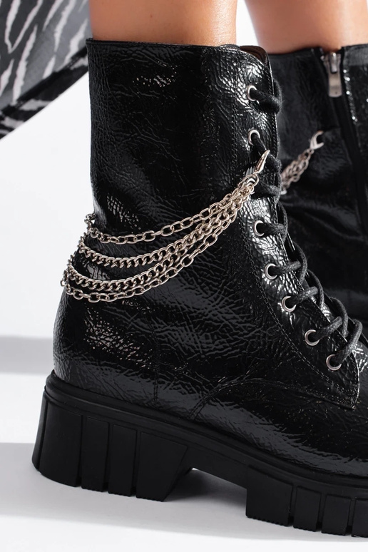 black boots Inith chains Sokolski black boots Inith chains Sokolski