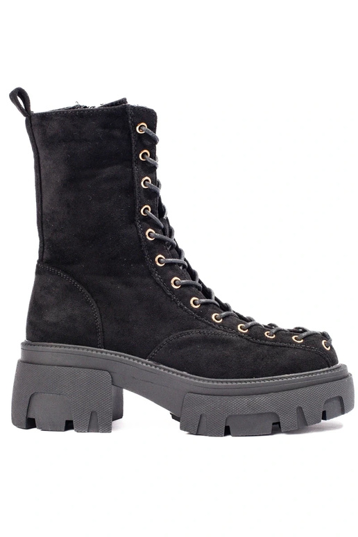 of suede laced Inomens boots black of suede laced Inomens boots black