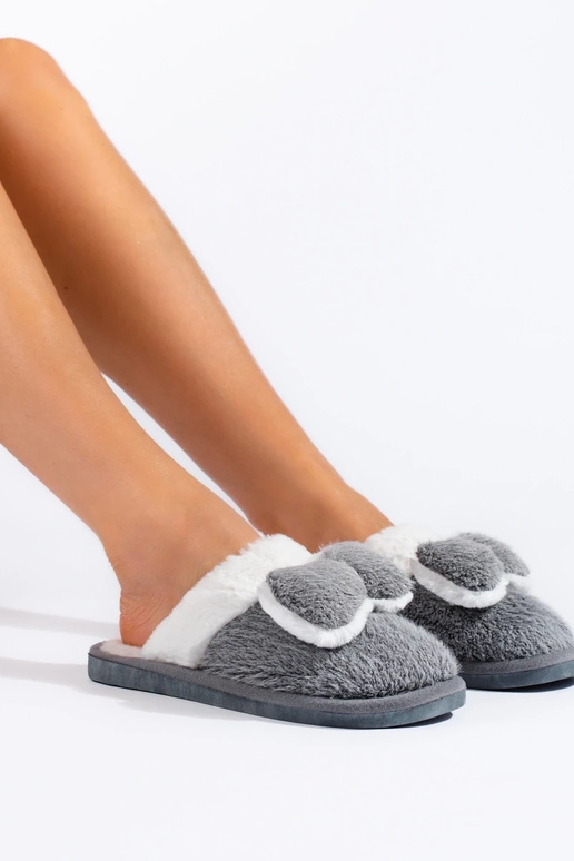 Slippers  with bow Shelovet gray