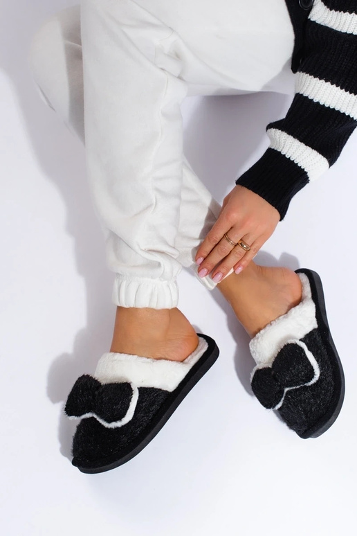 Slippers  with bow Shelovet black