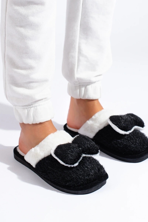 Slippers  with bow Shelovet black