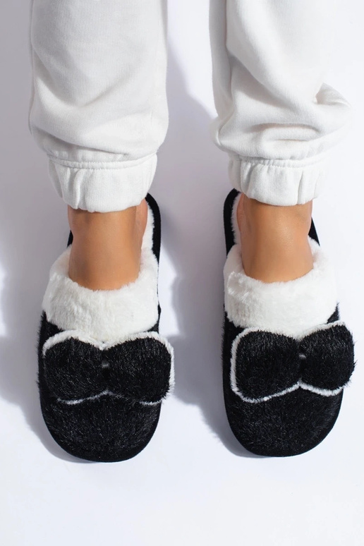 Slippers  with bow Shelovet black