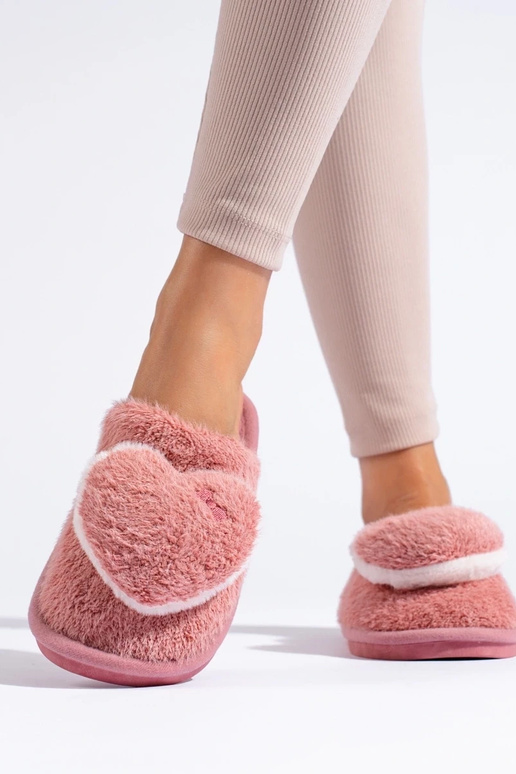 pink slippers with hearts Shelovet
