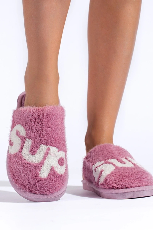 Warm slippers from Shelovet purple color