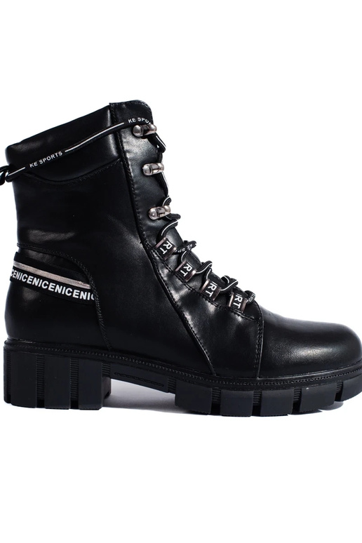 black Inomens boots laced black Inomens boots laced