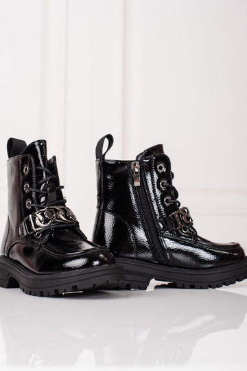 Inith laces boots girly black 2