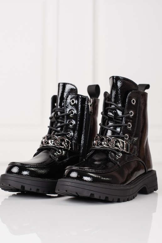 black laced boots girly