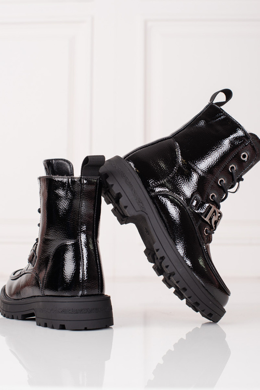 black laced boots girly