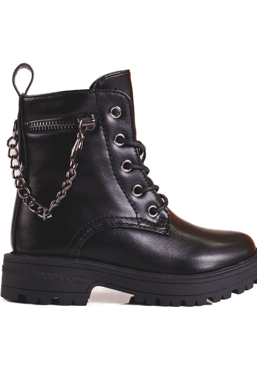 black boots girly Inith chain