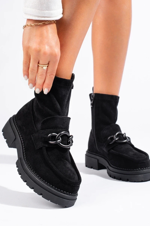 black Inomens boots Inith platform of...