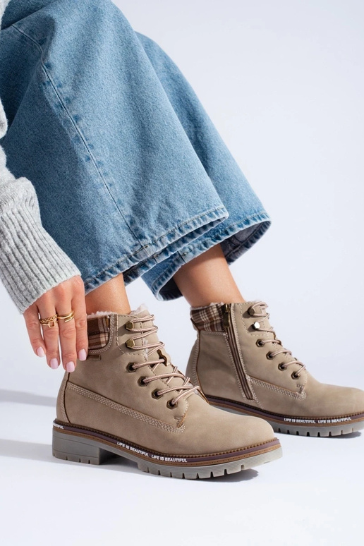 shoes Inomens beige from eco leather