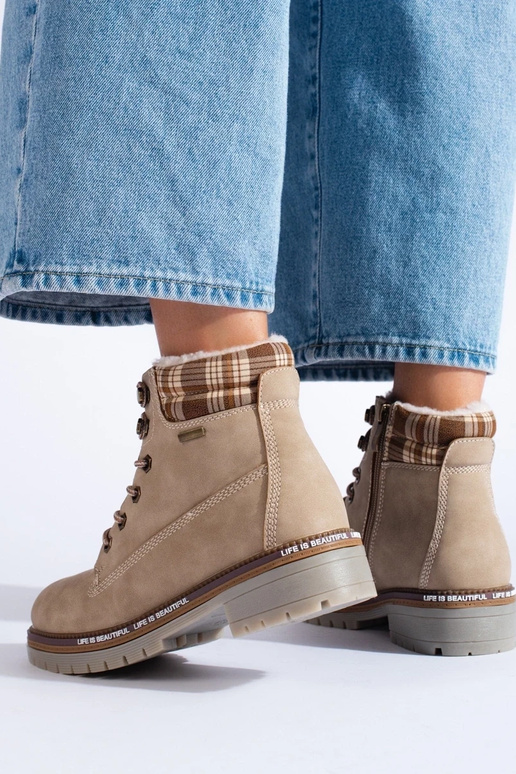 shoes Inomens beige from eco leather