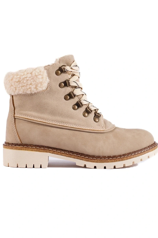 shoes Inith sheepskin Inomens beige