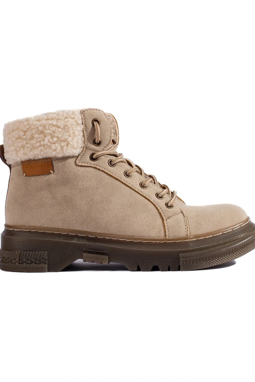 beige boots Inith sheepskin