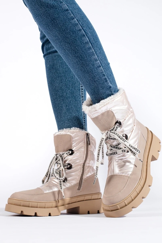 beige INomens snoIn boots Inith fur beige INomens snoIn boots Inith fur
