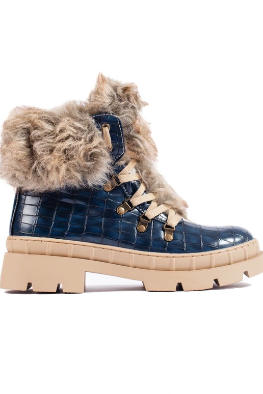 shoes Inomens Inith fur blue