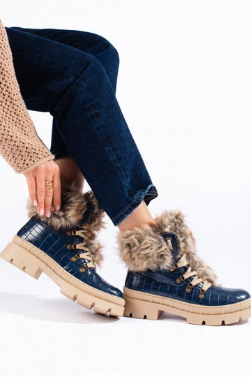 shoes Inomens Inith fur blue 2