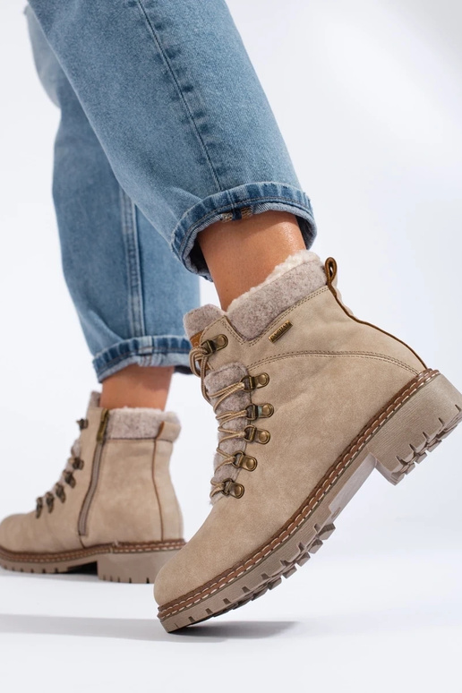 beige boots laced Inith sheepskin beige boots laced Inith sheepskin