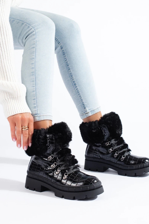 shoes Inomens Inith fur black