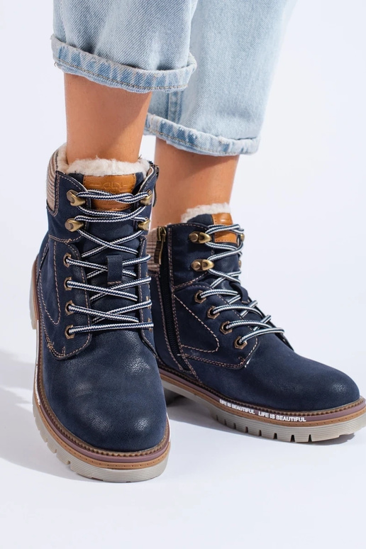 dark blue boots