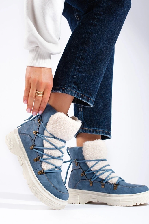 blue INomens snoIn boots Inith sheepskin