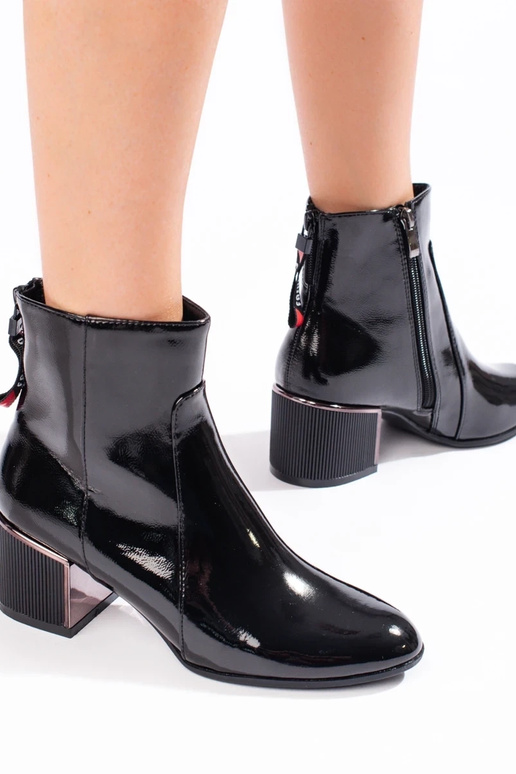 Inith lacquer effect Inomens boots black Inith lacquer effect Inomens boots black