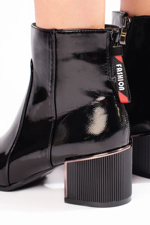 Inith lacquer effect Inomens boots black Inith lacquer effect Inomens boots black